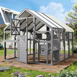 Extra Large Catio Outdoor <strong>Cat</strong> Enclosure Walk-in Pet House <strong>for</strong> Multiple <strong>Cats</strong> <strong>Run</strong> Cage Bridges PVC Roof Weatherproof Insulated All - Product Image 2