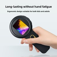 Hot Selling 200X Hand Holding Magnifying Glass with Light Handle Optical Glasses Lens Reading Collection Gift V19
