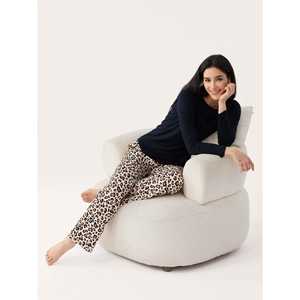 Ropa de Dormir para Mujer, Manga Larga, Bambú, Algodón, Estampado Personalizado, Conjuntos de Pijamas, Pijamas de Invierno para Mujer - Product Image 4