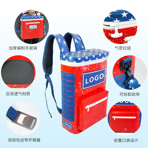 กระเป๋าเก็บความเย็นกันรั่วพิมพ์ลายกำหนดได้เองกระเป๋าเป้ผ้านีโอพรีนนิ่มสำหรับตั้งแคมป์อาหารกลางวันสำหรับท่องเที่ยว20L/30L แฟชั่น - Product Image 5