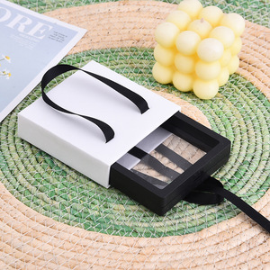 Scatola Regalo per Gioielli in Carta con Logo Personalizzato, Cassetti Estraibili, per Anelli e Orecchini, con Pellicola Trasparente in PE - Product Image 6