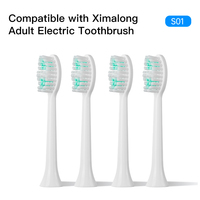 Têtes de rechange pour brosse à dents électrique sonique XIMALONG S01, recharges de poils doux DuPont de qualité supérieure
