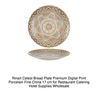 Assiette à pain Celest Ø 17 cm, porcelaine fine de qualité supérieure, impression numérique, porcelaine Rinart