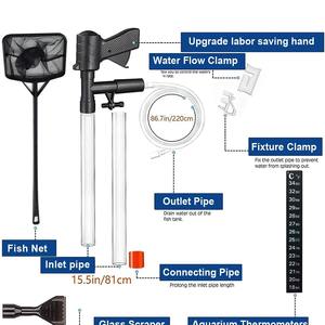 Limpiador <span class=keywords><strong>de</strong></span> grava para acuario, herramientas limpiadoras <span class=keywords><strong>de</strong></span> peceras al vacío para <span class=keywords><strong>cambiador</strong></span> <span class=keywords><strong>de</strong></span> agua <span class=keywords><strong>de</strong></span> acuario con termómetros <span class=keywords><strong>de</strong></span> Acuario, kit <span class=keywords><strong>de</strong></span> red para peces - Product Image 3