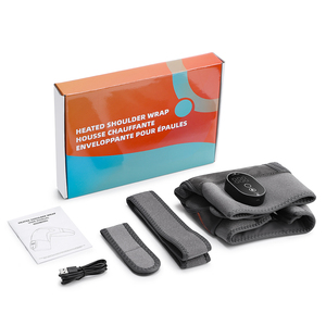 Almofada Térmica Sem Fio com Controle Remoto por Vibração, Recarregável via USB, com Display LCD, Massajador para Ombros - Product Image 6