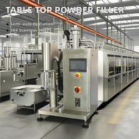 Machine de remplissage de poudre cosmétique de qualité alimentaire entièrement automatique de haute précision pour table, en acier inoxydable, pour sacs en plastique