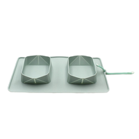Tapis de Voyage Enroulable Écologique Imperméable Pliable en Silicone pour Nourriture et Eau pour Animaux de Compagnie