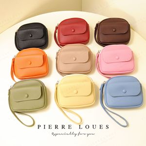 Pierre Loues Mini Coin <b>Purse</b> Solid Color <b>Cute</b> Key Chain Wallet For Women Everyday Use - Product Image 1