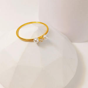 Vente flash Bague en acier inoxydable plaqué or antique réglable pour femmes Design classique de haute qualité Taille personnalisée Fête - Product Image 1