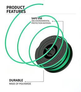 10PCS Set DF-080 <b>String</b> Trimmer line Spool Replacement for <b>Black</b> & Decker GH1100 GH1000 GH2000 30ft 0.080" Dual Auto-Feed Spool - Product Image 3
