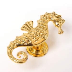Nuevos herrajes para muebles de aleación de Zinc, gabinete decorativo, tirador de caballito de mar, puerta de cajón de plata dorada antigua, pomo de manija de caballito de mar - Product Image 4
