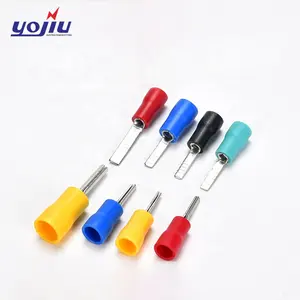 Pin Insulated Cord End Connector Connecting Cable ISO9001 Cold Terminals Lug Crewel Tube Per-insulator Terminal Copper and PVC