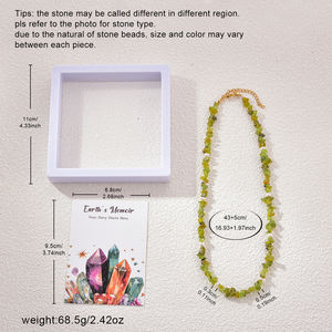 Collier en gros pour femmes avec perles de péridot naturel et perles d'eau douce, bijoux en cristal de guérison pour commande en gros de magasin de cristal - Product Image 4