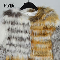 Nouvelle mode d'hiver, manteau chaud en fourrure de renard véritable pour femmes, plusieurs couleurs, vestes pour filles, pulls, manteaux longs CT813