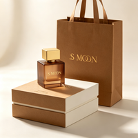 Flacon de parfum vide en ambre de luxe personnalisé de 30 ml/100 ml/50 ml avec vaporisateur à pompe, boîte et sac pour parfums