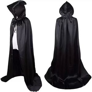 Capa Larga con Capucha Unisex <span class=keywords><strong>de</strong></span> Poliéster <span class=keywords><strong>para</strong></span> Halloween, Color Rojo, Negro, Plateado y Azul, <span class=keywords><strong>Disfraz</strong></span> <span class=keywords><strong>de</strong></span> Vampiro <span class=keywords><strong>de</strong></span> Anime <span class=keywords><strong>para</strong></span> Fiesta <span class=keywords><strong>de</strong></span> Halloween - Product Image 3