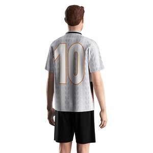 Camiseta de Fútbol Bordada con Cuello Polo en V y Material Termorregulador, Perfecta para Entrenamientos - Product Image 4