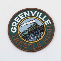 Badges brodés 3D personnalisés en relief, forme chauve-souris, à coudre, avec motif chauve-souris et laurier, pour uniformes et sacs