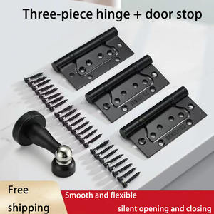 Stainless Steel Parent-Child Hinge Door Suction Hinge Three-in-one No Grooves Required Wooden Door Silent Hinge Hardware - Product Image 2