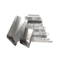 Sac d'emballage de papier d'aluminium sous vide imprimé personnalisé pochette en aluminium sacs aluminisés de l'espace thermoscellés à trois côtés argentés pour les aliments