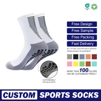 Chaussettes de sport antidérapantes personnalisées professionnelles chaussettes de distribution à fond de tour mince pour motif imprimé de football et de basket-ball