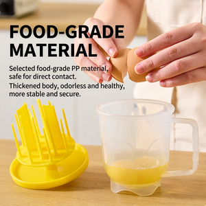 Cuiseur à œufs pour micro-ondes, fouet manuel réutilisable, grande capacité de 410 ml, en PP de qualité alimentaire, pour œufs brouillés, compatible lave-vaisselle, pour le petit-déjeuner - Product Image 3