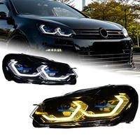 Ensemble de phares de remplacement pour Volkswagen Golf 6 2009-2012, style BMW G22, double couleur, DRL LED, projecteur