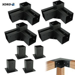 <span class=keywords><strong>Kit</strong></span> de supports de pergola en métal robuste à 3 voies, personnalisé, installation facile, support de pergola 4x4 pour cour et patio - Product Image 1