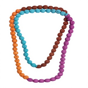 Bohemian <b>Statement</b> <b>Necklace</b> Women's Multicolor Animal Pendant Layered Chain Fabric Beads Gold Plated Handmade Party Jewelry Gift - Product Image 4