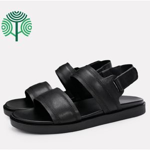 Sandales pour hommes en cuir de vache 100% véritable, mules, sabots, sandales de plage confortables, chaussures d'été pour hommes - Product Image 1