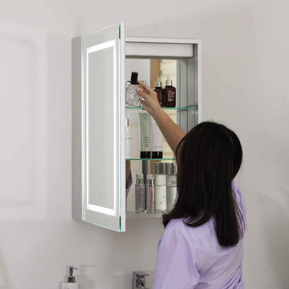 Stainless Steel Single Door Bath Wall Mount Mirror, Led Medicine Cabinet для Bathroom
