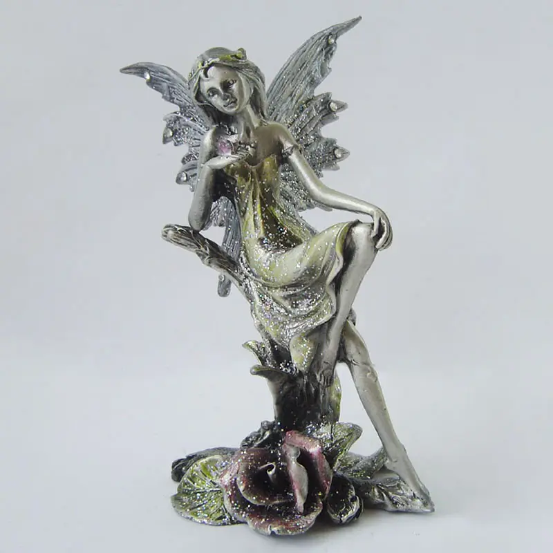 large garden metal fairy statue with wings gardem fairy statue pewter figurines