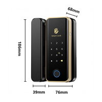Serrure de porte intelligente en alliage d'aluminium avec empreinte digitale biométrique Vertexis pour application TT Lock, entrée par mot de passe pour la sécurité du bureau