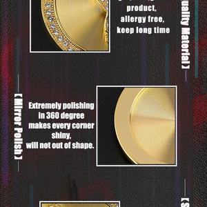 Colliers pendentifs main en prière en acier inoxydable plaqué or 18 carats avec pavé de cristaux, accessoires pour la fabrication de bijoux pour fournisseurs - Product Image 6