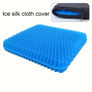 Coussin de siège en gel respirant à motif nid d'abeille pour l'été, soulagement de la pression, douleurs au dos et au coccyx, soutien lombaire à domicile, ergonomique et antidérapant - Product Image 4