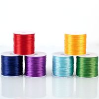 Cordón Elástico Transparente Plano de 0.8mm, Hilo Elástico de Spandex para Pulseras con Cuentas