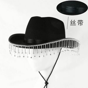 Sombreros de Vaquero Estilo Occidental en Oferta, Sombrero de Vaquero para Novio y Novia para Fiesta, Sombrero de Vaquero con Pedrería Rosa - Product Image 5