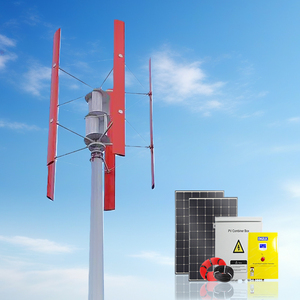 กังหันลม 380V พลังงานลม 5KW 10KW 20KW แบบสามเฟส ใบพัดแม่เหล็กแก้ว/หินบะซอลต์ กังหันลมแนวตั้ง 5000W 10KW - Product Image 1