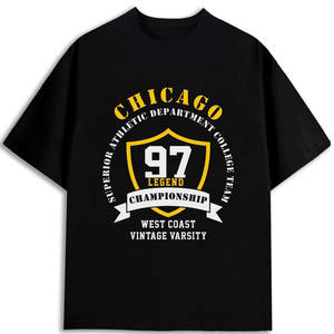 Camiseta Chicago 97 Legend Championship para Hombre, Cuello Redondo, Algodón, Corte Regular, Estilo Universitario Vintage - Product Image 1