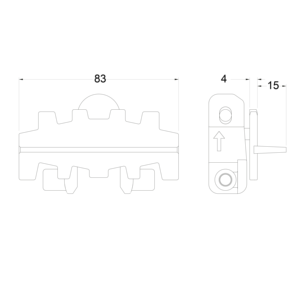 Chaîne à crampons en plastique MM3 CC 3X15 pour lignes de fabrication et d'automatisation - Product Image 3