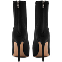 Sandali Estivi Taglia Grande 47 con Punta Aperta, Stivali Alti con Tacco a Spillo, Sexy Stivaletti da Donna in PVC Trasparente con Cerniera Posteriore