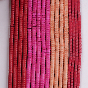 Cuentas Sueltas de Coral Rosa/Rojo/Amarillo en Forma de Anillo de 3*6mm/3*4mm de Zhuji Synthesis - Product Image 1