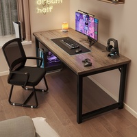 Mobilier de bureau à domicile Bureau d'ordinateur avec étagères Bureau simple avec étagère à 4 niveaux Bureau de travail durable pour le bureau