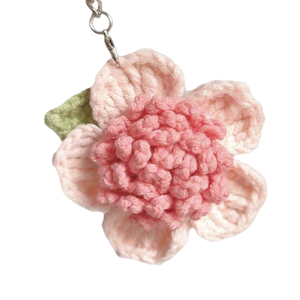 Diseño creativo hecho a mano <span class=keywords><strong>ganchillo</strong></span> flor bolsa accesorios coche monedero bolsa colgante llavero regalo llavero decoración llaveros - Product Image 1