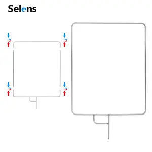 Selens 60x75cm 휴대용 스테인리스 플래그 프레임 접이식 패널 반사판 기관총 사진 카메라 사진 스튜디오