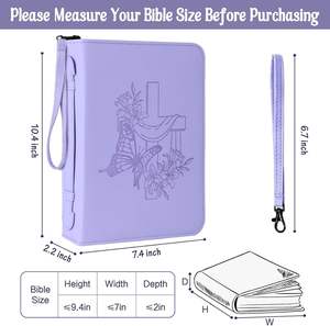 Muestra Gratis, Increíble Oferta en una Funda Protectora para Biblia con Bolsillo Frontal y Asa para la Iglesia - Product Image 4