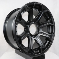 Ventes directes d'usine Flrocky, jantes de voiture en alliage d'aluminium noir brillant de 17 à 18 pouces pour voiture tout-terrain, camionnette 4x4