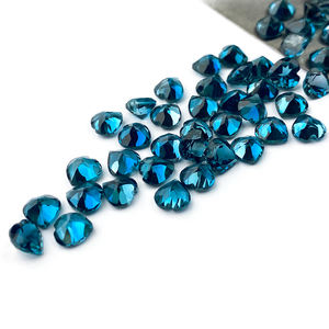 พลอยโทแพซสีน้ำเงินลอนดอนธรรมชาติ ตัดแต่งตามสั่ง ขนาดและรูปทรงตามต้องการ ขายส่ง คุณภาพสูง รูปทรงลูกแพร์เจียระไน ร้อยเม็ดพลอยหลวม งานฝีมือ QinFa รุ่น QF-588 - Product Image 1