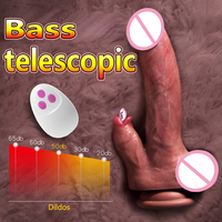 Vibromasseur réaliste avec fonctions de léchage et de vibration, chauffant, pour stimulation anale, clitoridienne et du point G, jouet sexuel pour femmes