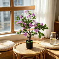 Dekorative Künstliche Bougainvillea-Blumen, Lila Hochzeitsblumen für Außenbereich, Garten, Landschaftsgestaltung, Terrasse und Innendekoration